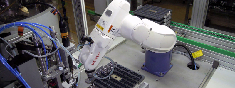 Controlling a machine for completing the cooler + electronic component assembly
